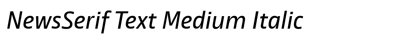 NewsSerif Text Medium Italic